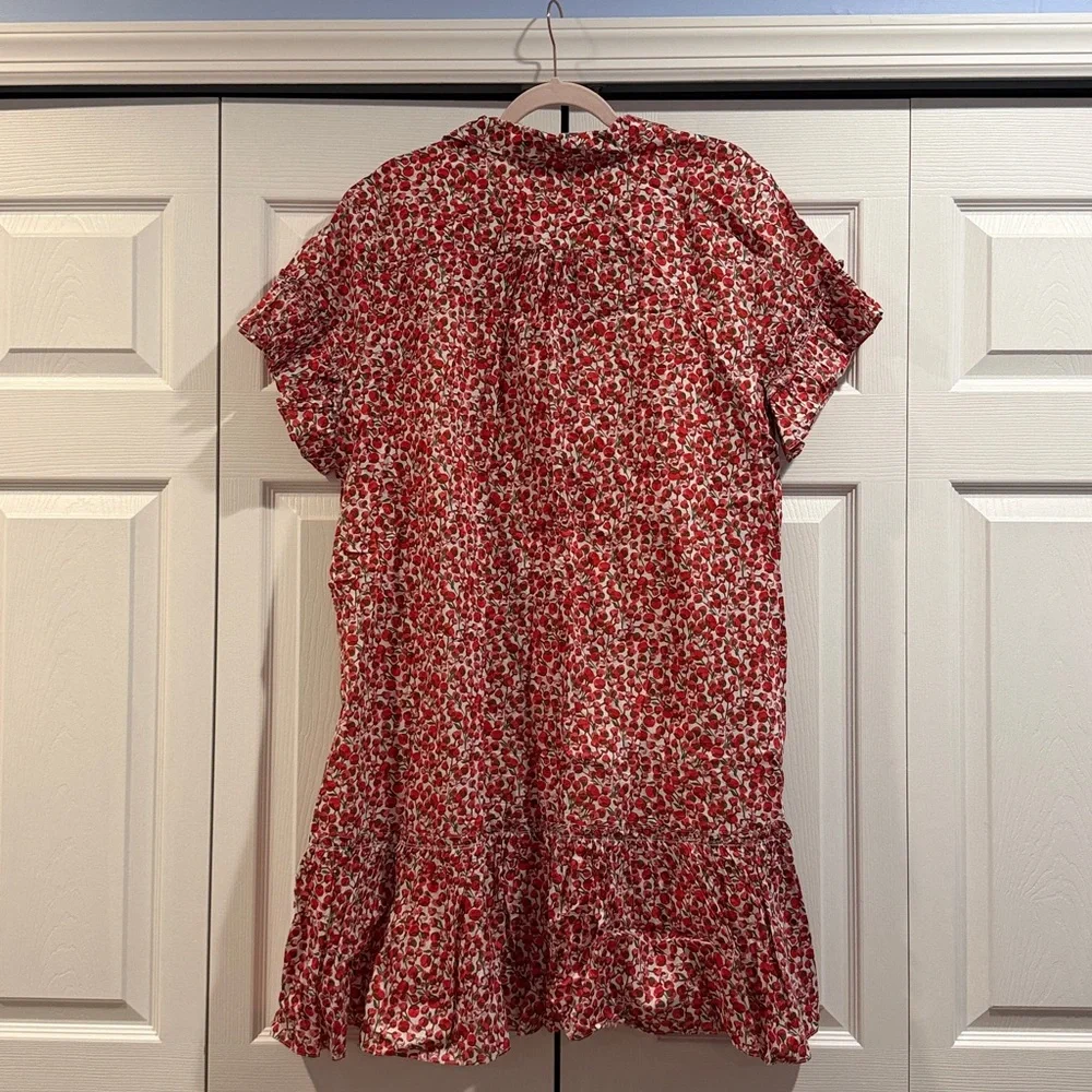 J. Crew Red Floral Liberty Fabric Dress - Picture 4 of 4